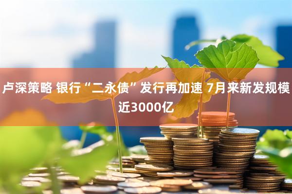 卢深策略 银行“二永债”发行再加速 7月来新发规模近3000亿