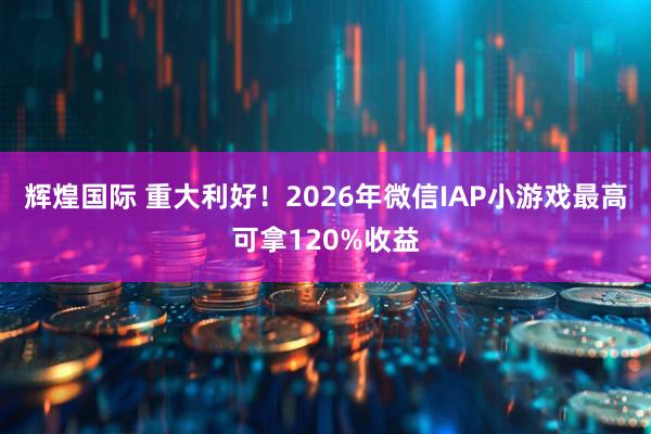 辉煌国际 重大利好！2026年微信IAP小游戏最高可拿120%收益